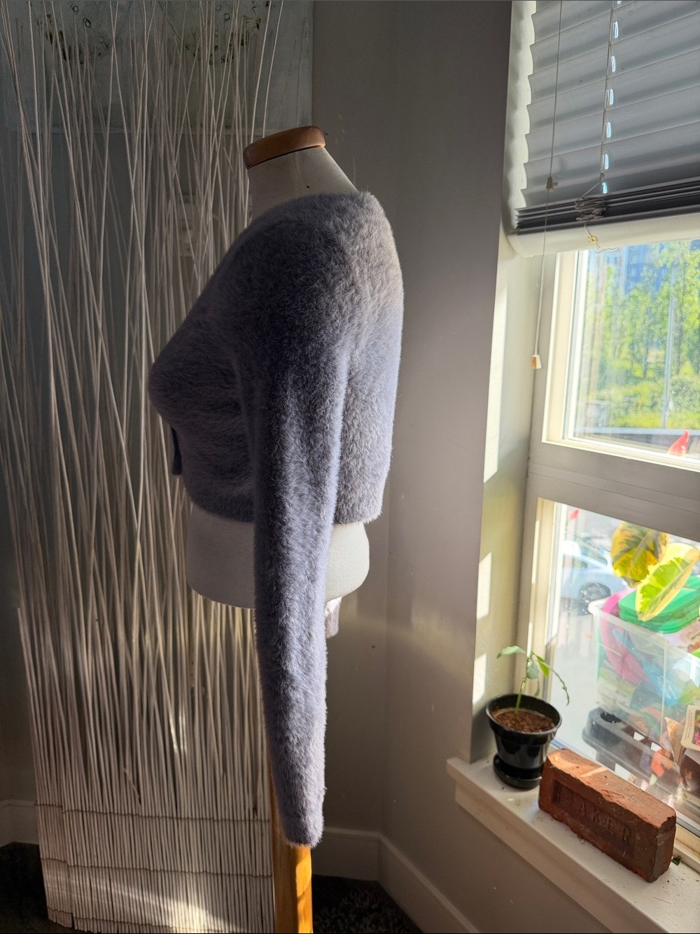 Sunday Best Kitten Soft Cropped Lavender Sweater - Picture 8 of 11